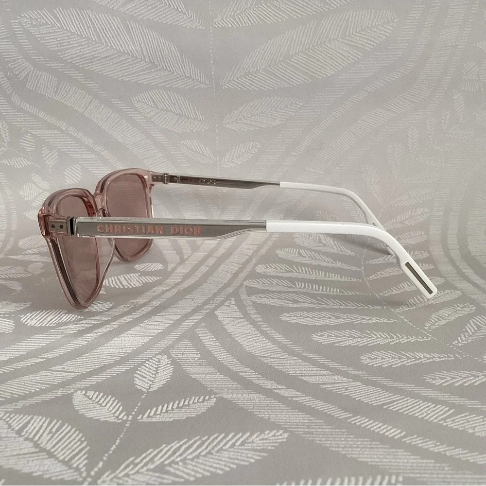 NEW Authentic DiorTag SU 40E0 Clear Pale Pink Sunglasses - Picture 5 of 16
